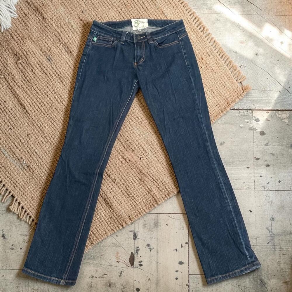 Grass Collection Jeans Womens 28 Low Rise Tapered Y2K Dark Wash Made USA